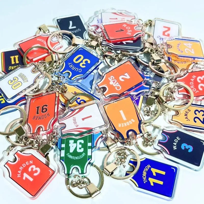 Basketball jersey key chains