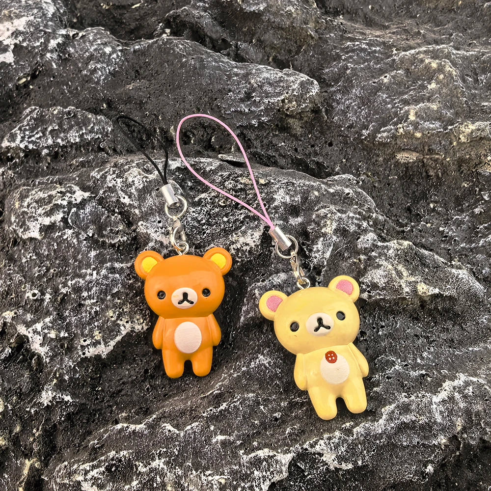 Kawaii Rilakkuma Bear key chain and phone rope