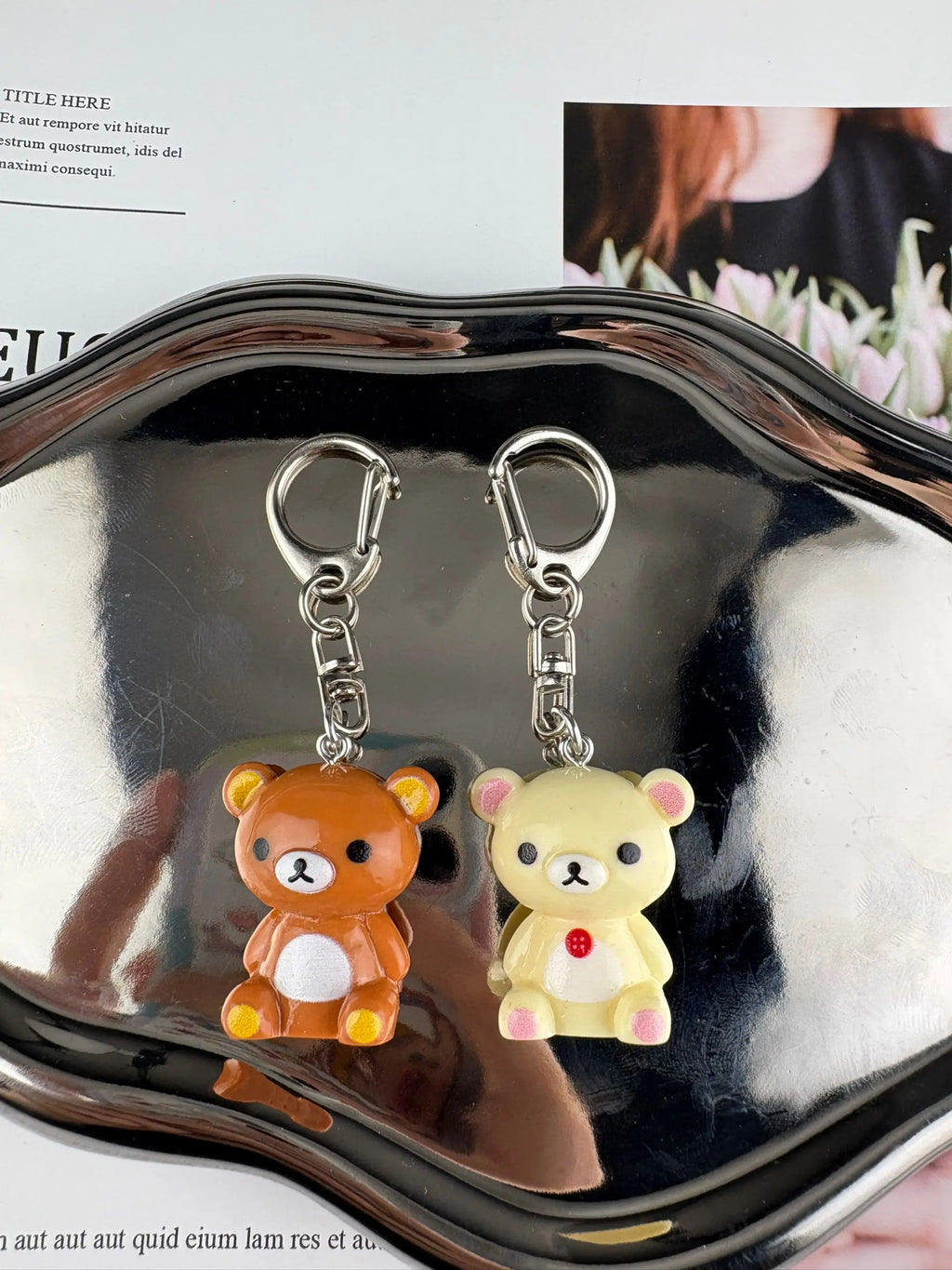 Kawaii Rilakkuma Bear key chain and phone rope