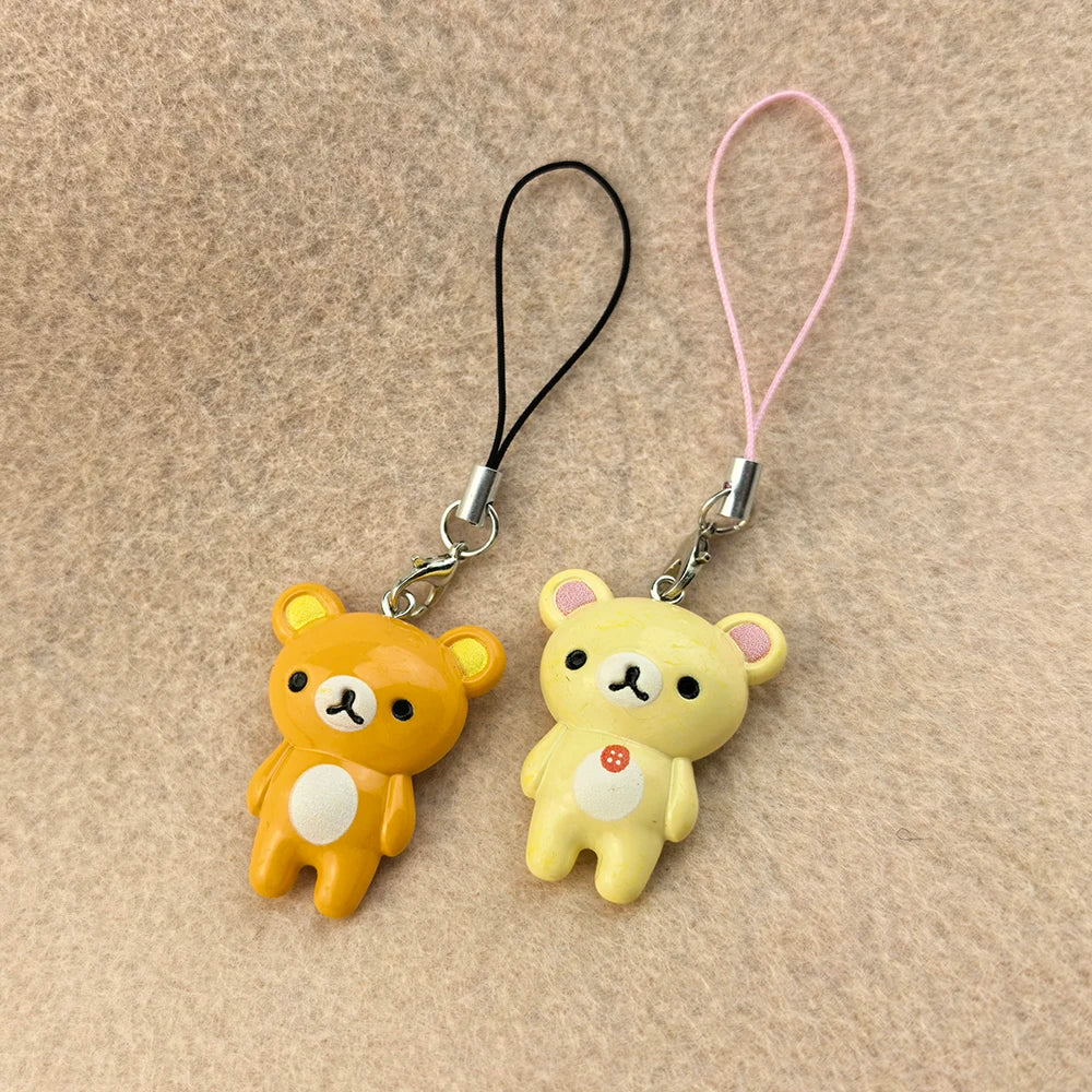 Kawaii Rilakkuma Bear key chain and phone rope