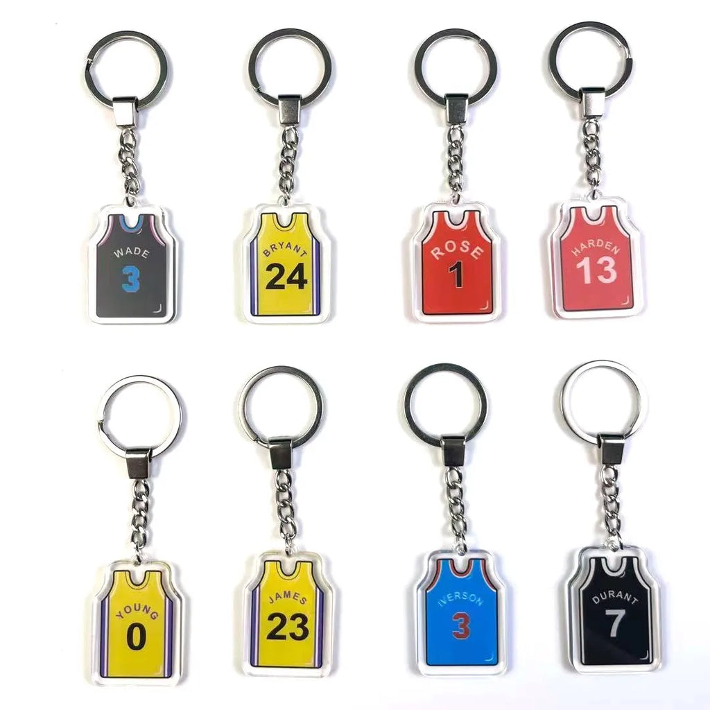 Basketball jersey key chains