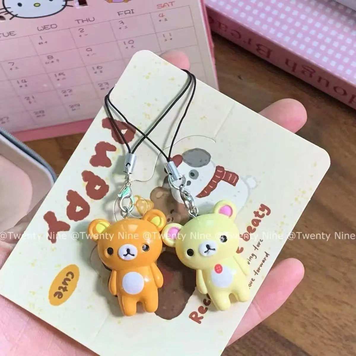 Kawaii Rilakkuma Bear key chain and phone rope