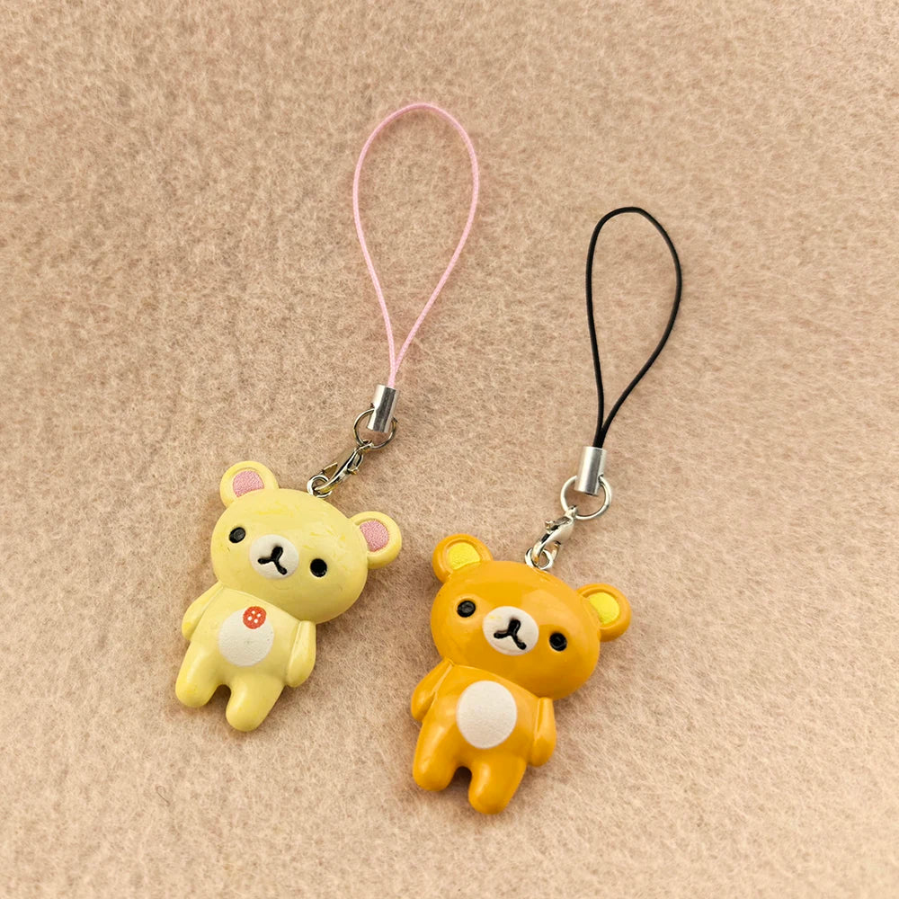 Kawaii Rilakkuma Bear key chain and phone rope